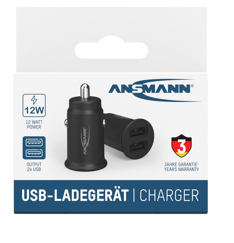 Chargeur allume-cigare 12W 2x USB